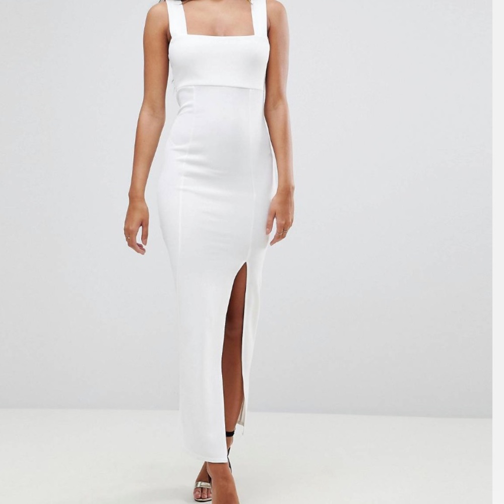 Midi white ASOS dress